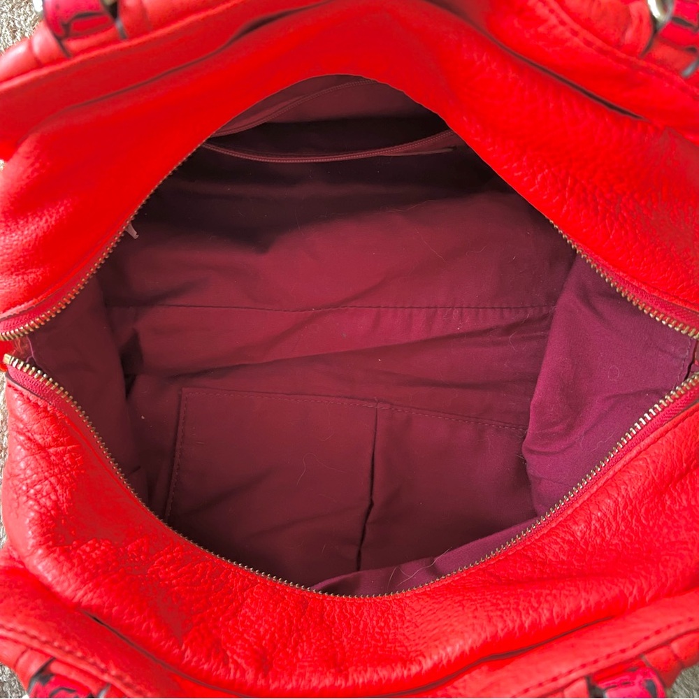 Marc By Marc Jacobs Q Snake Satchel Crossbody Bag Leather Multi Neon Orange Pink - Picture 6 of 16